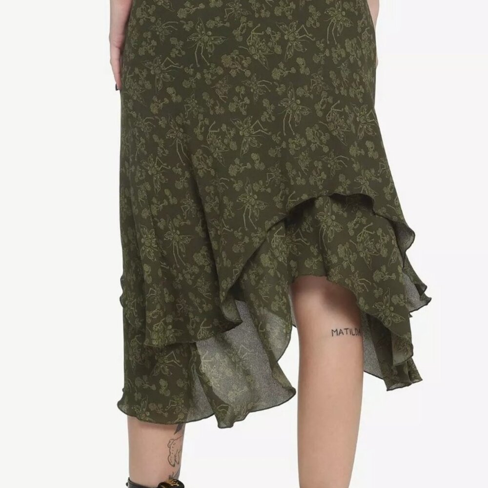 Hot Topic Thorn & Fable Green Midi Layered Whimsygoth Cottagecore Skirt - Picture 3 of 8